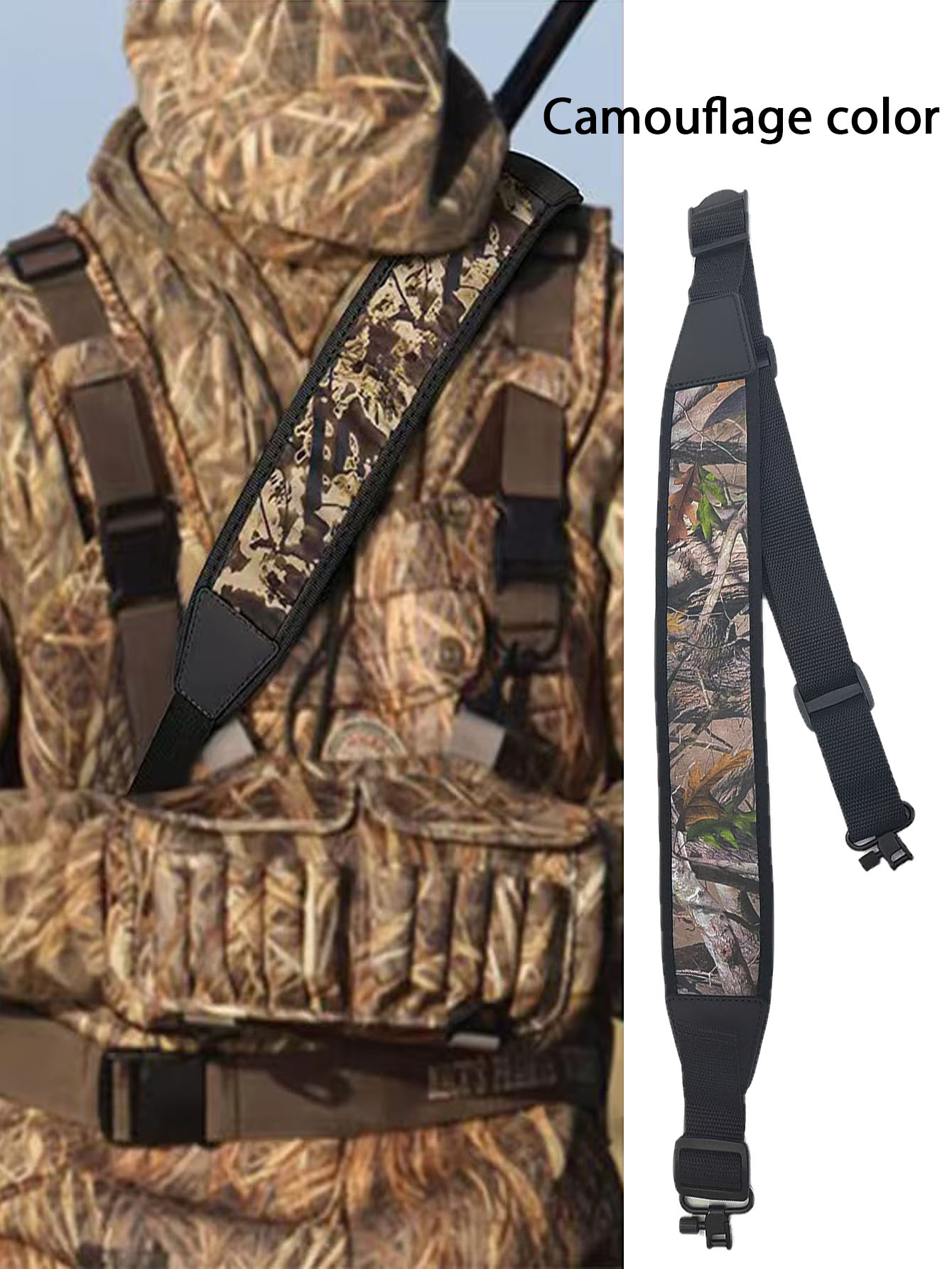 Hunting And Outdoor Supplies - สายสะพายไหล่สำหรับล่าสัตว์ สายสะพายอเนกประสงค์สำหรับกิจกรรมกลางแจ้ง สายสะพายไหล่แบบยุทธวิธี อุปกรณ์เสริมสำหรับการล่าสัตว์ สายสะพายไหล่แบบสองจุด