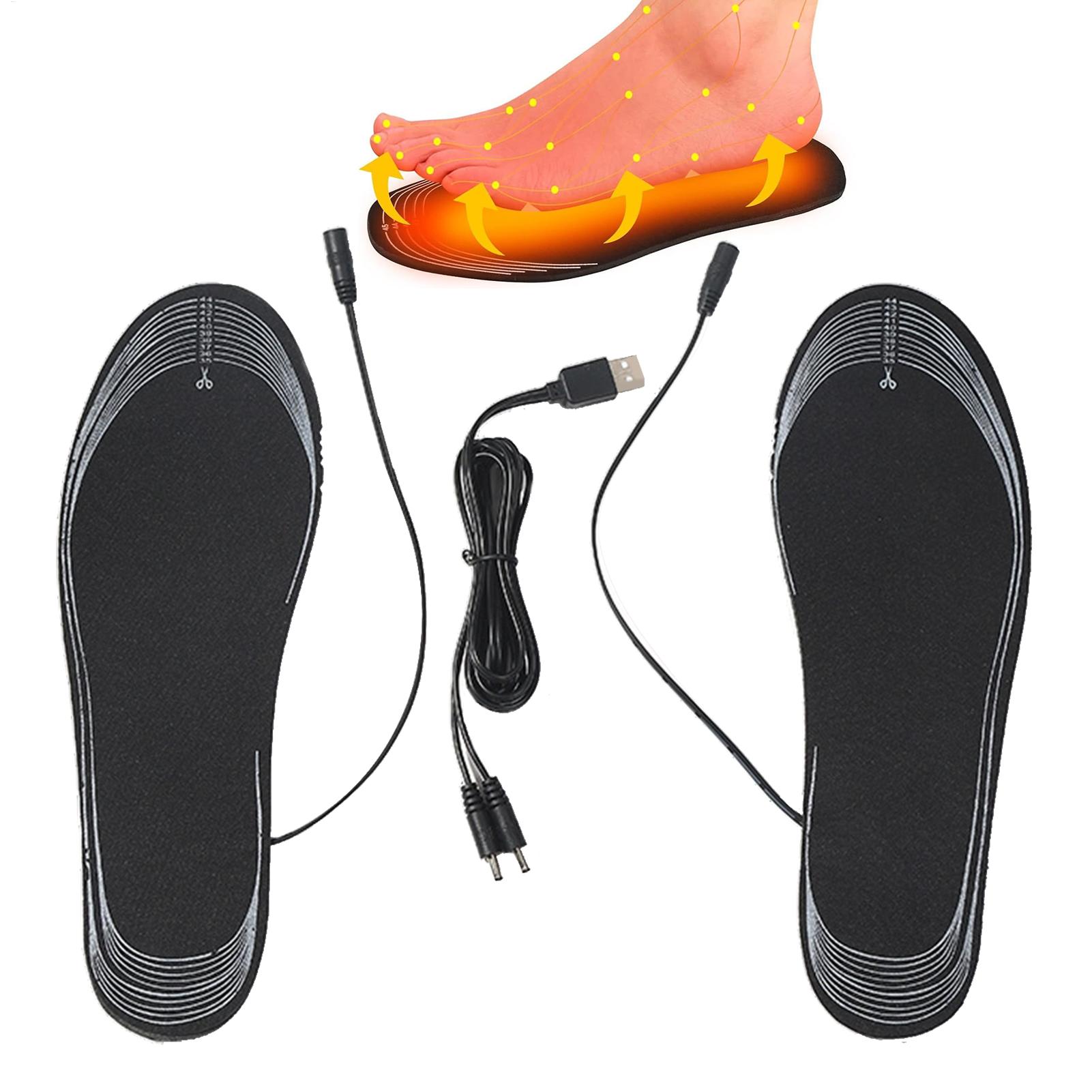Hunting Boot Insole - แผ่นรองเท้าทำความร้อนไฟฟ้า ใช้พลังงานจาก USB สำหรับรองเท้าบูท อุ่นเท้าสำหรับตกปลาน้ำแข็ง ตั้งแคมป์