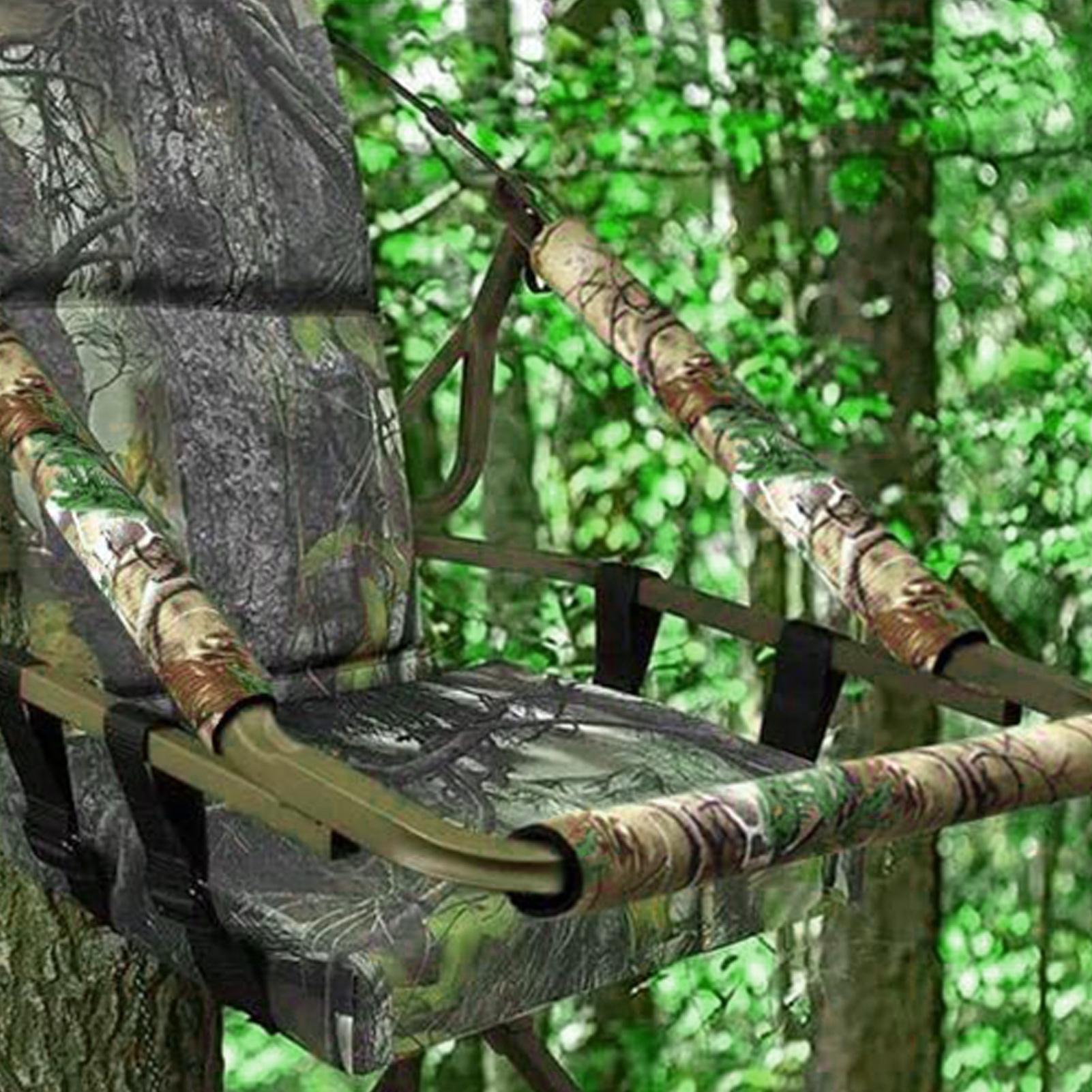 Tree Stand Ladder - อุปกรณ์เสริมสำหรับขาตั้งปีนเขา แผ่นกันลื่นลายพราง ป้องกันขาตั้งกล้อง แผ่นรองป้องกันสำหรับขาตั้งปีนเขาสำหรับกิจกรรมกลางแจ้ง ตั้งแคมป์ กีฬา