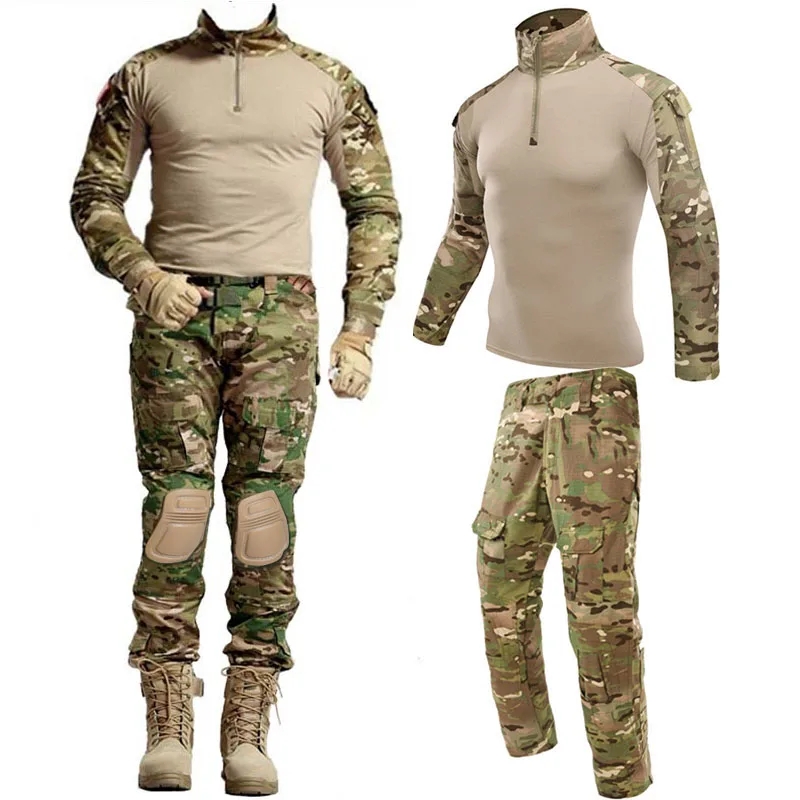 Outdoor Hunting Overalls - ชุดฝึกเดินป่ากลางแจ้งแบบยุทธวิธี เสื้อฝึกพรางตัว ชุดเอี๊ยมระบายอากาศ ชุดล่าสัตว์พร้อมแผ่นรองข้อศอก