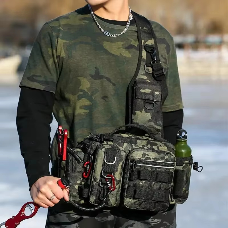 Outdoor Hunting Packs - กระเป๋าคาดเอวแบบยุทธวิธีสำหรับตั้งแคมป์ ปีนเขา ตกปลา เก็บอุปกรณ์ สำหรับเดินป่า ปั่นจักรยาน