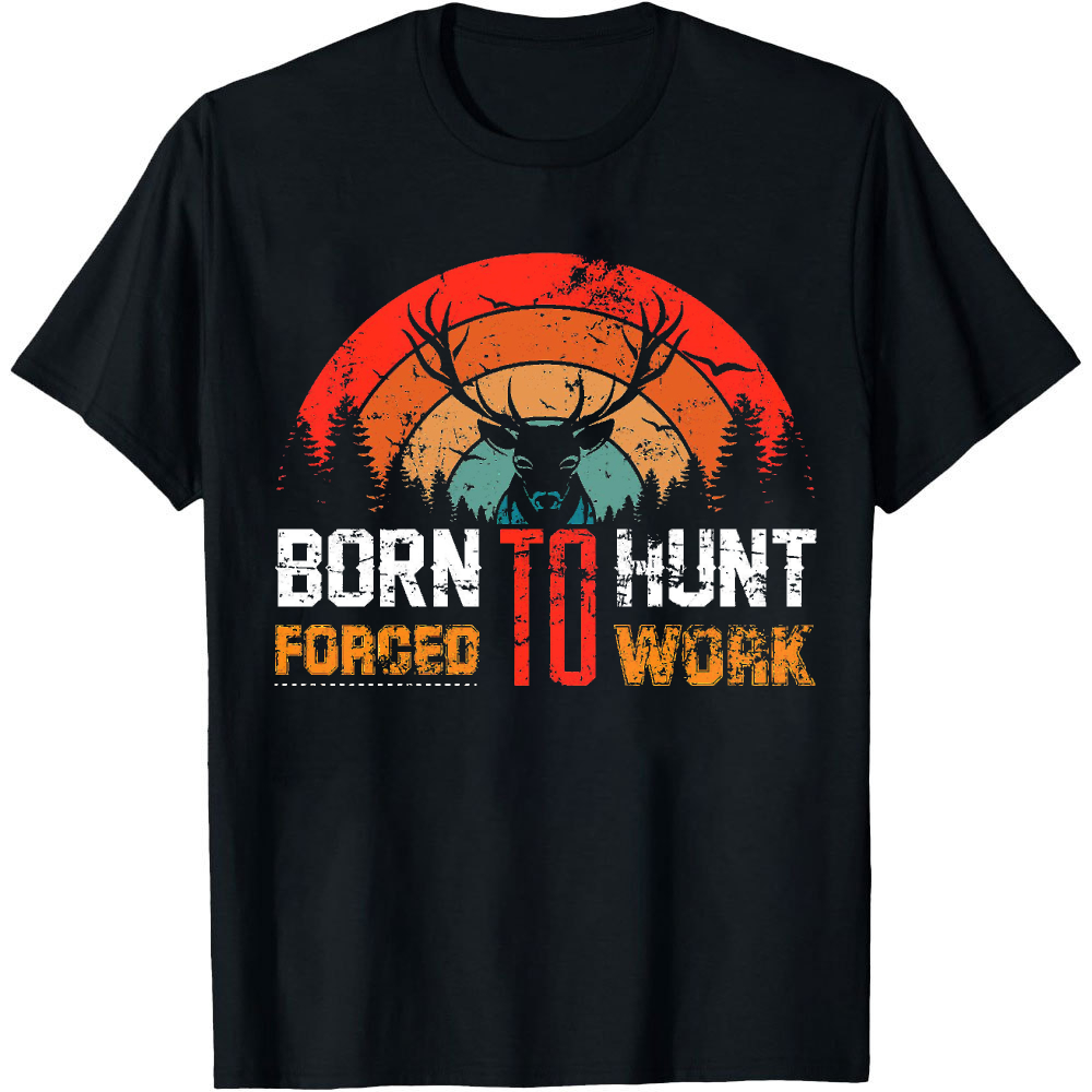 Outdoor Hunting Graphic Tees - เสื้อยืดลายกราฟิกเงาสัตว์ 