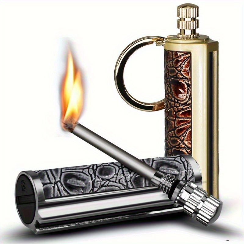 Fire Starter Waterproof - ไฟแช็คแบบวินเทจ 10000 ครั้งจุดติด ใช้กับหินเหล็กไฟ กันน้ำ ใช้ซ้ำได้