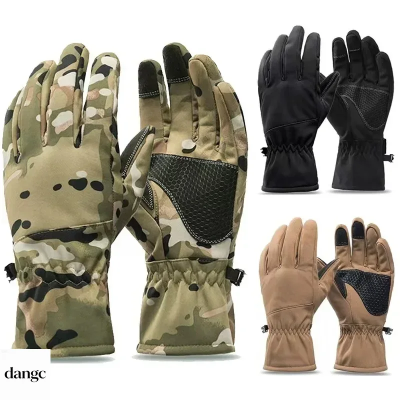 Outdoor Hunting Gloves - ถุงมือล่าสัตว์ลายพรางกันน้ำสำหรับฤดูหนาว กันลื่น รองรับการสัมผัสหน้าจอ ให้ความอบอุ่น เหมาะสำหรับเล่นสกี แคมป์ปิ้ง