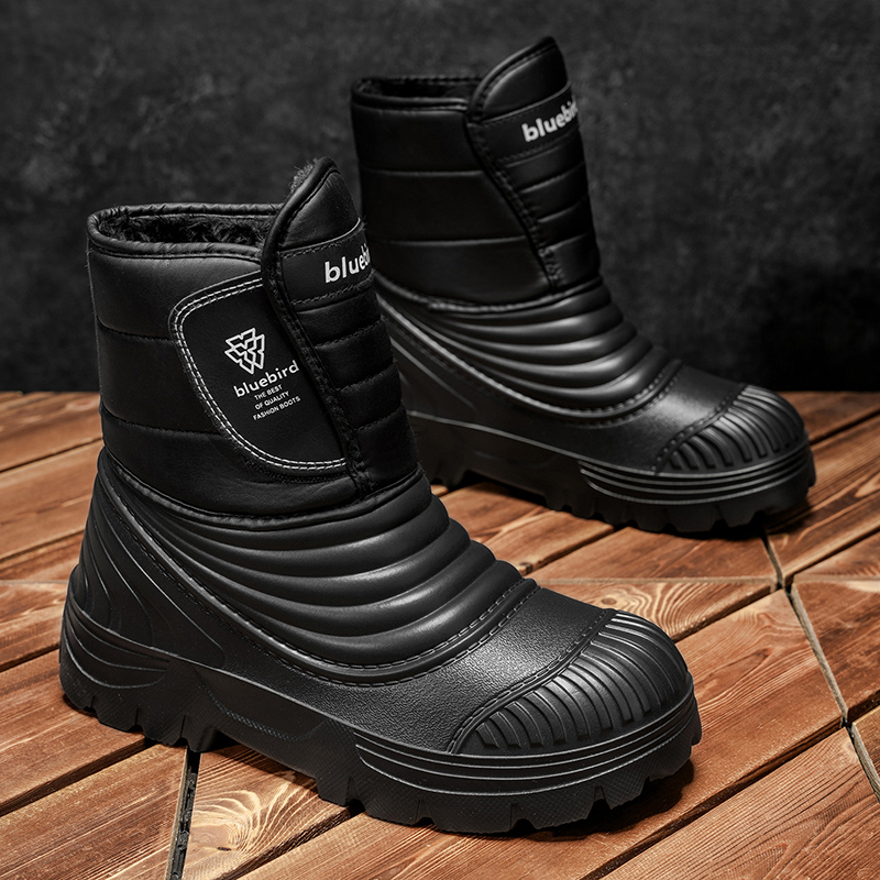 Hunting Boot Insole - รองเท้าบูทหิมะบุขนแกะพื้นหนาแบบหุ้มข้อสูงสำหรับผู้ชาย รุ่นใหม่ประจำฤดูใบไม้ร่วงและฤดูหนาว เหมาะสำหรับเดินป่า ล่าสัตว์ และกิจกรรมกลางแจ้ง