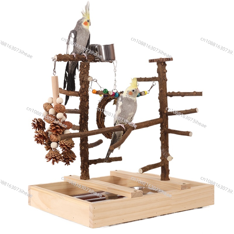 Tree Stand Ladder - ของเล่นนกแก้ว ไม้เสฉวนธรรมชาติ รูปทรงบันได สำหรับนกแก้ว นกพิราบ นกไทเกอร์