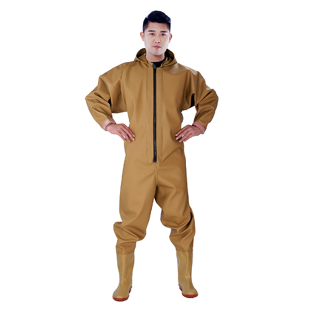 Outdoor Hunting Overalls - ชุดเวดเดอร์สำหรับตกปลาแบบเต็มตัวสำหรับผู้ชาย ชุดกันน้ำอุ่นสำหรับกิจกรรมกลางแจ้ง ชุดเวดเดอร์สำหรับล่าสัตว์แบบระบายอากาศพร้อมถุงเท้าในตัวสำหรับผู้หญิง