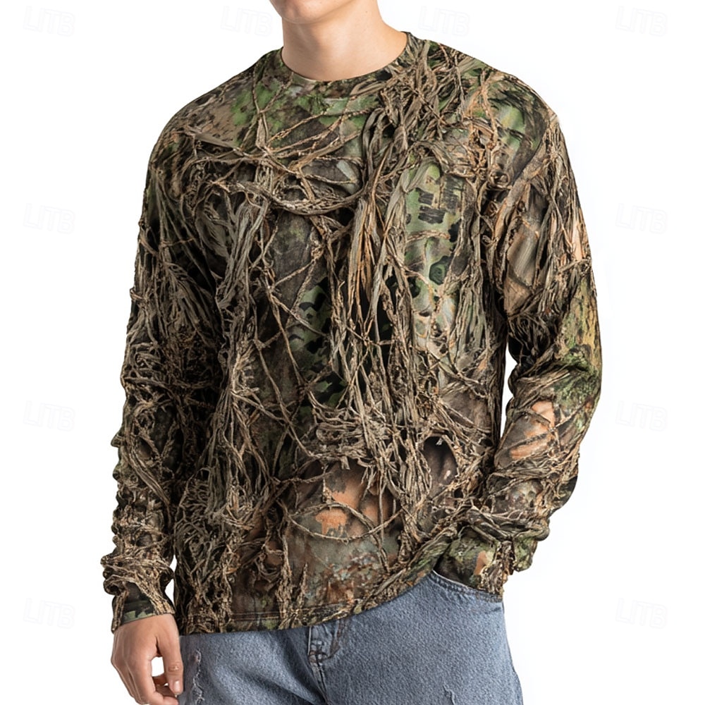 เสื้อแขนยาวลายพรางสัตว์สำหรับผ - Outdoor Hunting Graphic Tees บทวิจารณ์และราคา