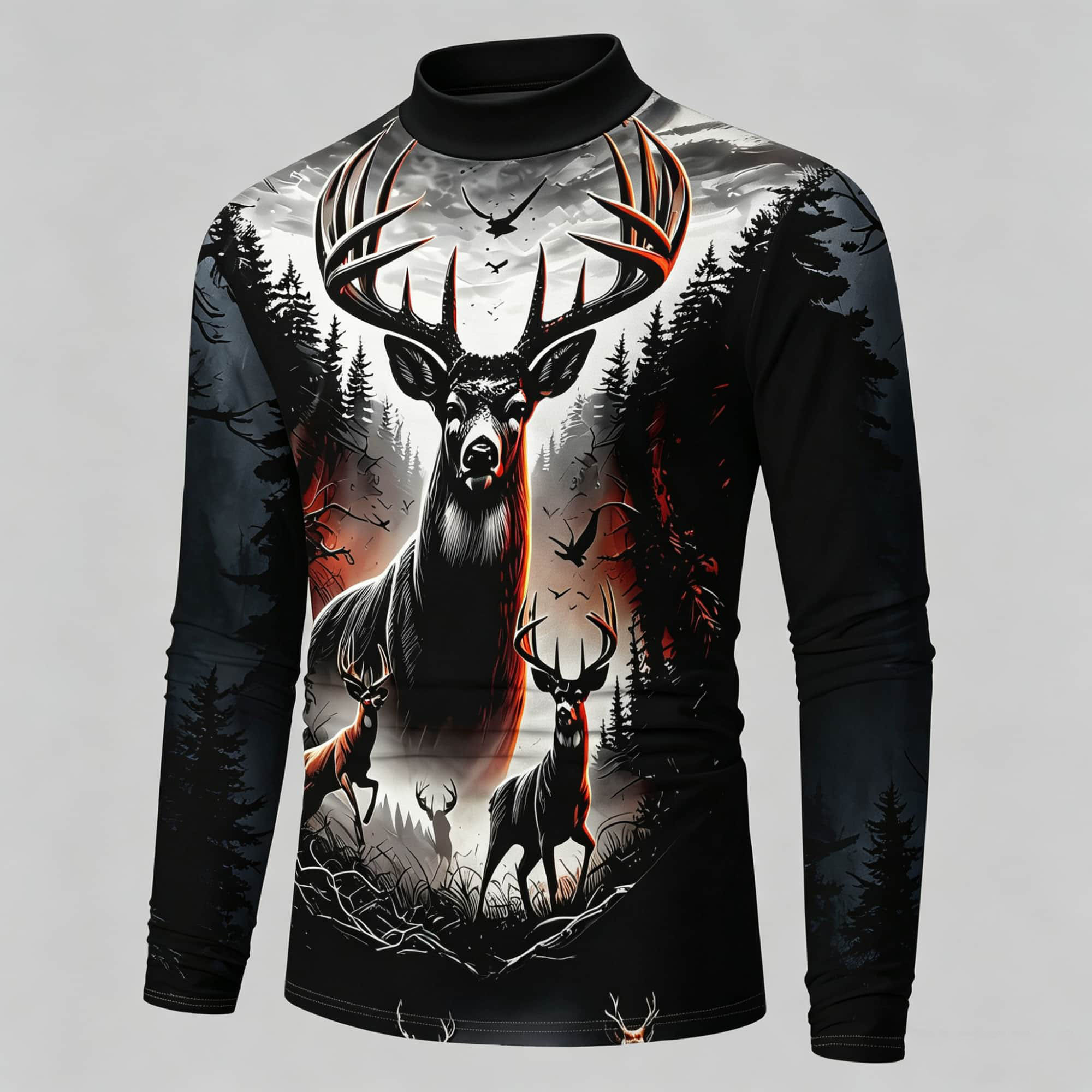 เสื้อเชิ้ตแขนยาวลายกราฟิกสไตล์ - Outdoor Hunting Graphic Tees บทวิจารณ์และราคา