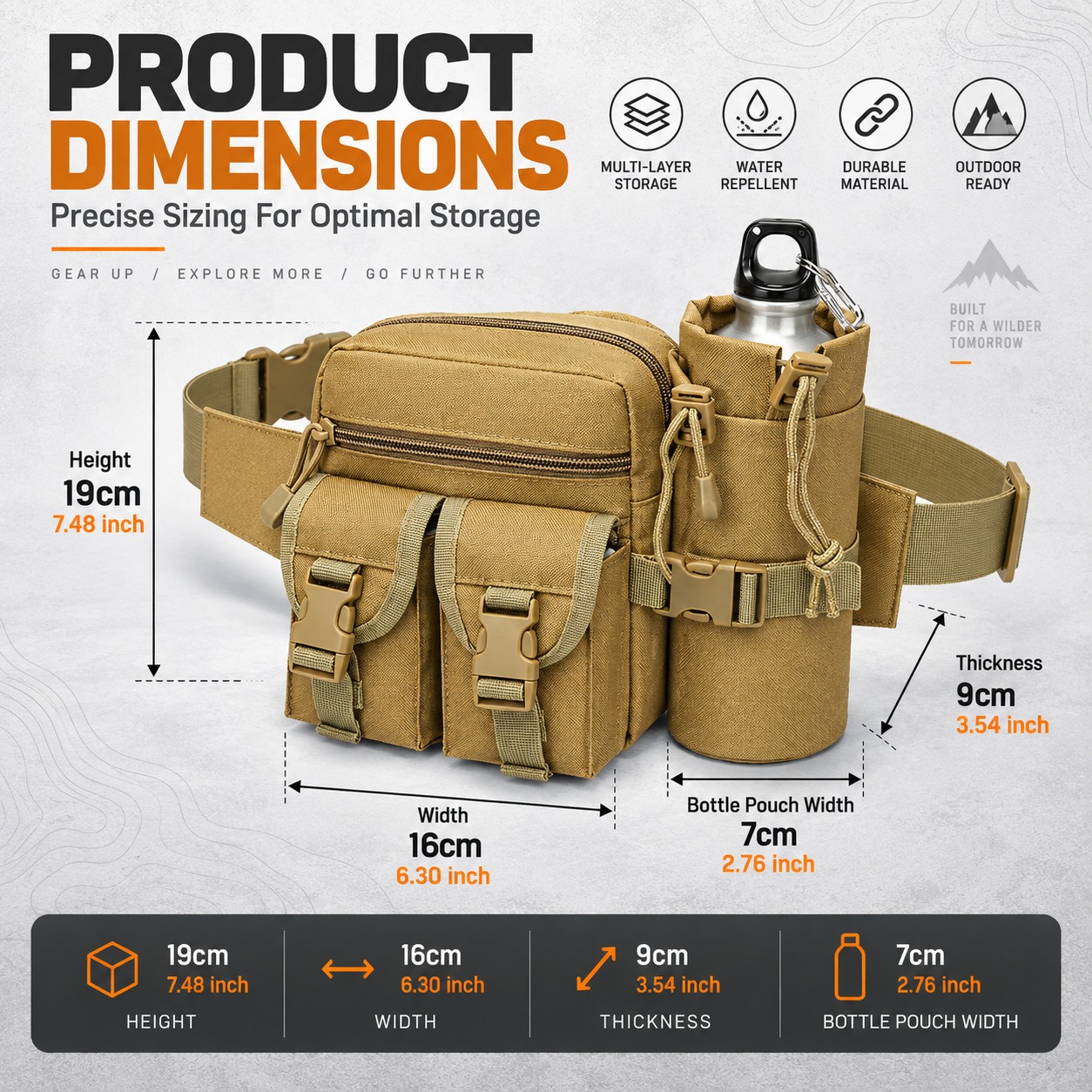 กระเป๋าคาดเอวอเนกประสงค์แบบยุท - Outdoor Hunting Packs บทวิจารณ์และราคา