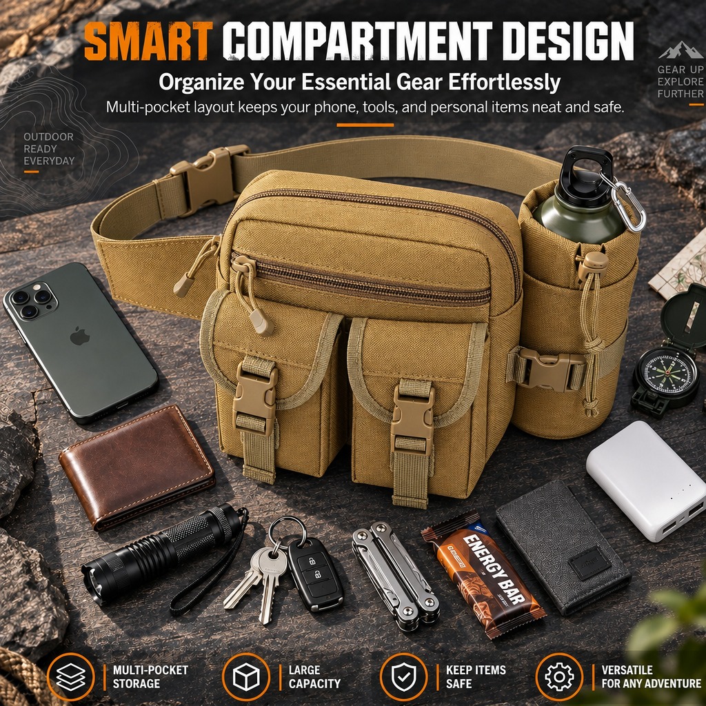 กระเป๋าคาดเอวอเนกประสงค์แบบยุท - Outdoor Hunting Packs บทวิจารณ์และราคา