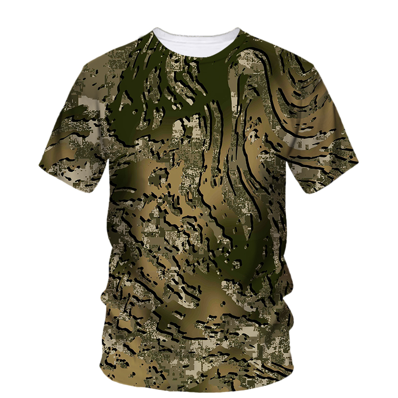 ฤดูร้อนแฟชั่นใหม่ล่าสุดเสื้อยื - Outdoor Hunting Graphic Tees บทวิจารณ์และราคา