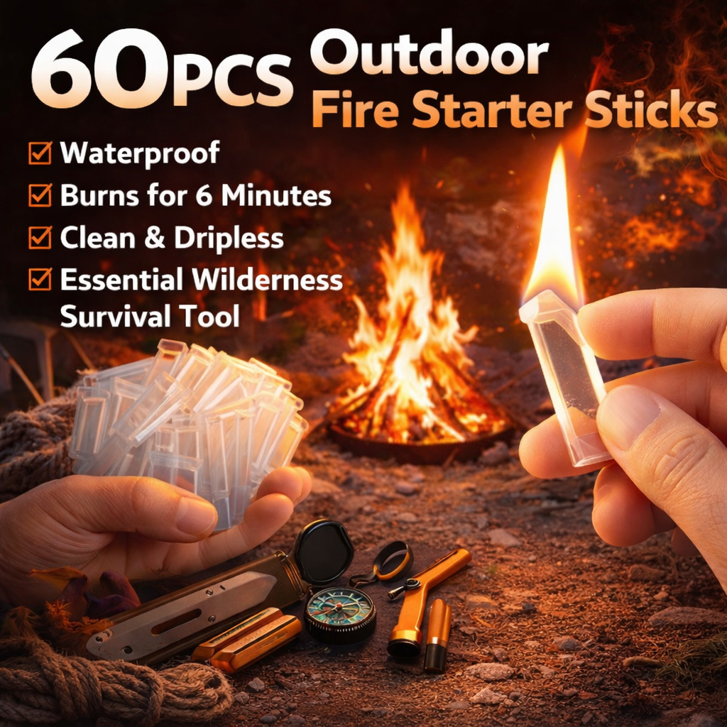แท่งจุดไฟ 60 ชิ้น แบบใส กันน้ำ - Fire Starter Waterproof บทวิจารณ์และราคา