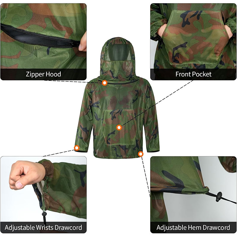 Woodland Camouflage Anti-ยุงกา - Ghillie Suit Woodland บทวิจารณ์และราคา