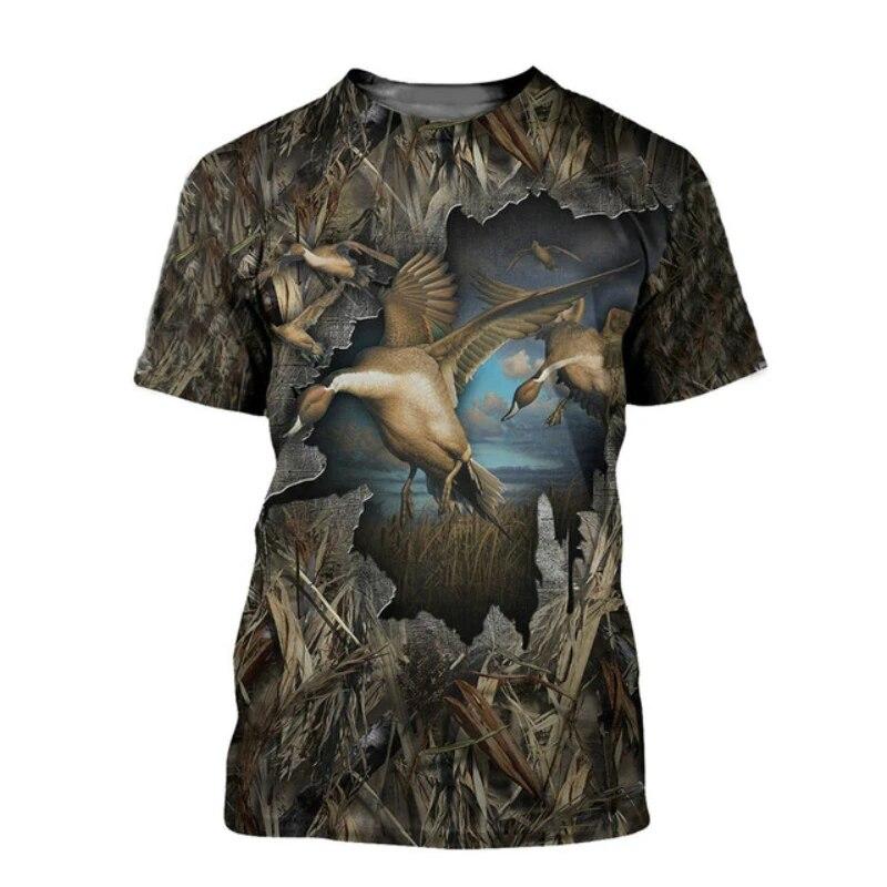 เสื้อยืดพิมพ์ลาย 3D ลายพรางล่า - Outdoor Hunting Graphic Tees บทวิจารณ์และราคา