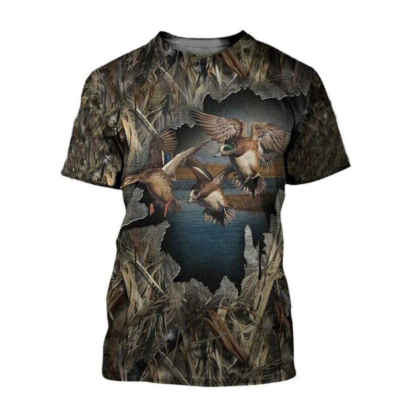 เสื้อยืดพิมพ์ลาย 3D ลายพรางล่า - Outdoor Hunting Graphic Tees บทวิจารณ์และราคา
