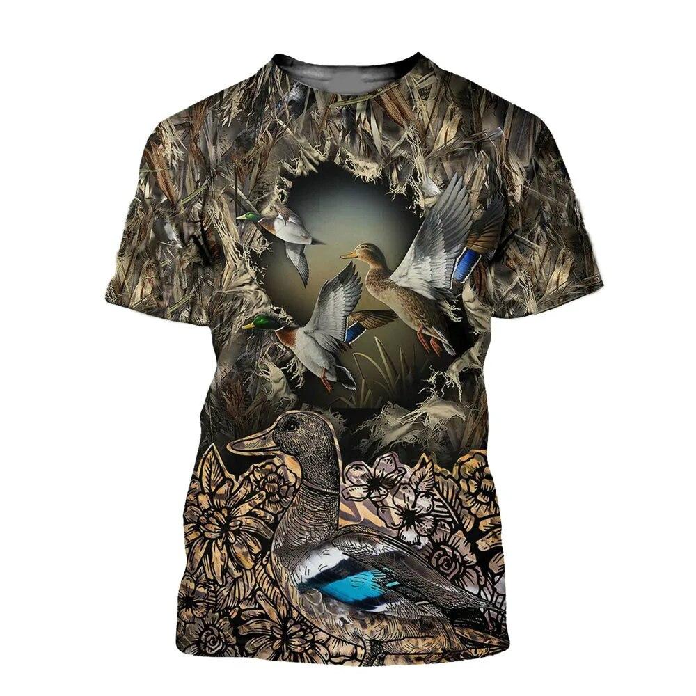 เสื้อยืดพิมพ์ลาย 3D ลายพรางล่า - Outdoor Hunting Graphic Tees บทวิจารณ์และราคา