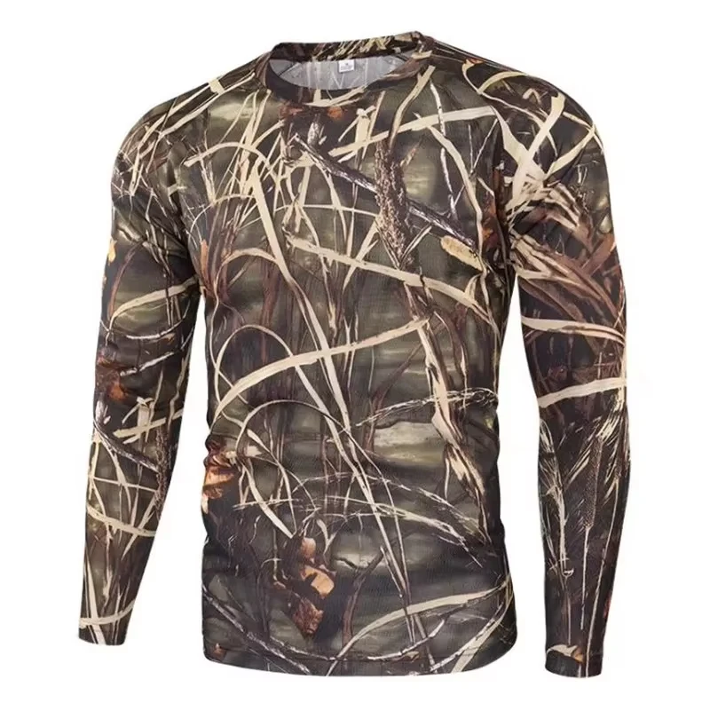 เสื้อยืดแขนยาวผู้ชาย คอกลม ผ้า - Outdoor Hunting Graphic Tees บทวิจารณ์และราคา