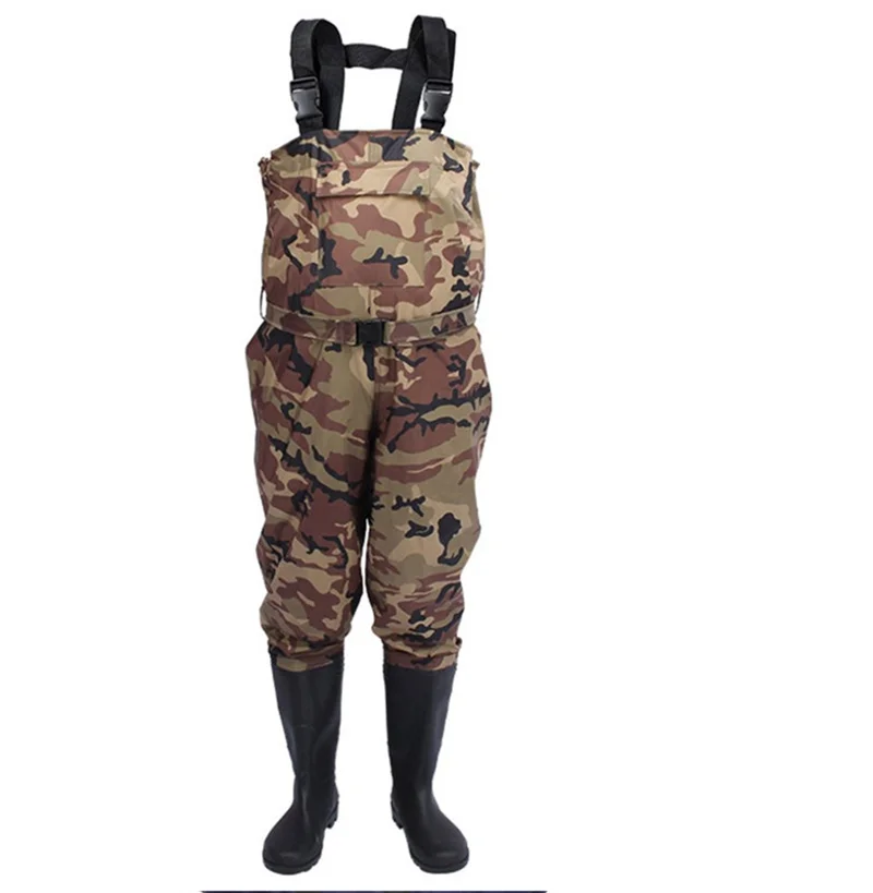 Camouflage ตกปลา Wading กางเกง - Outdoor Hunting Overalls บทวิจารณ์และราคา