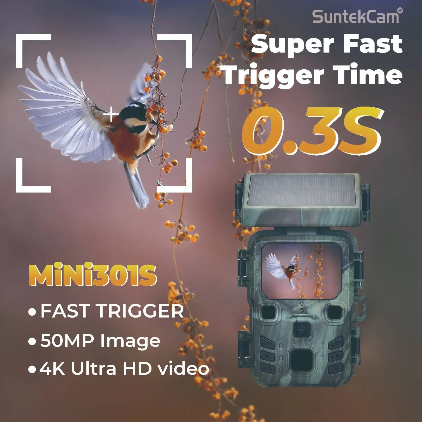 กล้องติดตามสัตว์ป่าไร้สาย 4K 5 - Outdoor Hunting Camera Wireless บทวิจารณ์และราคา